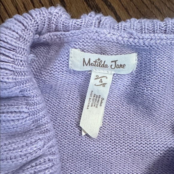 Matilda Jane Lavender Ruffle Sweater - Picture 2 of 5